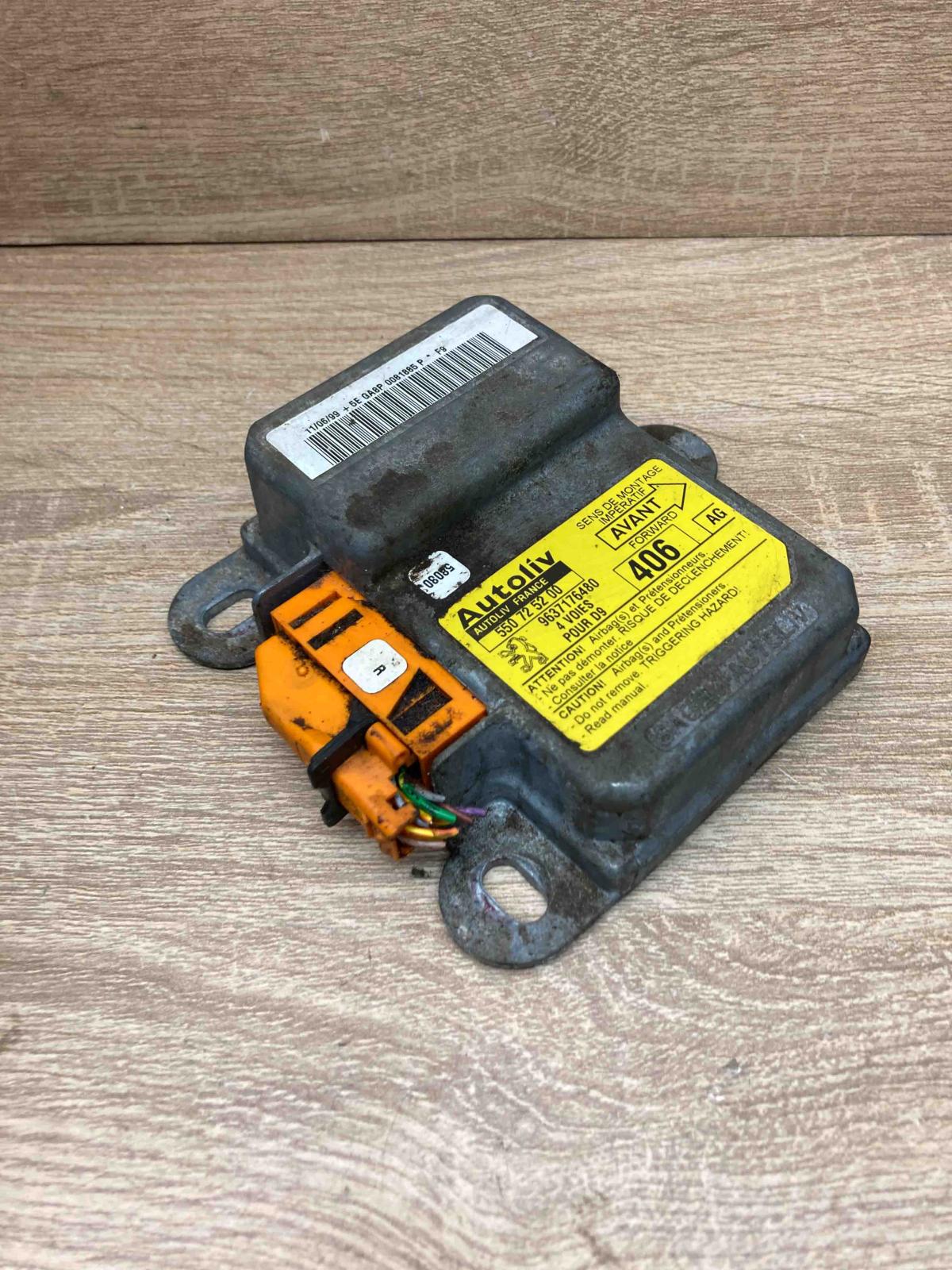 9637176480 550725200 With Plug Airbag control unit/module Peugeot 406