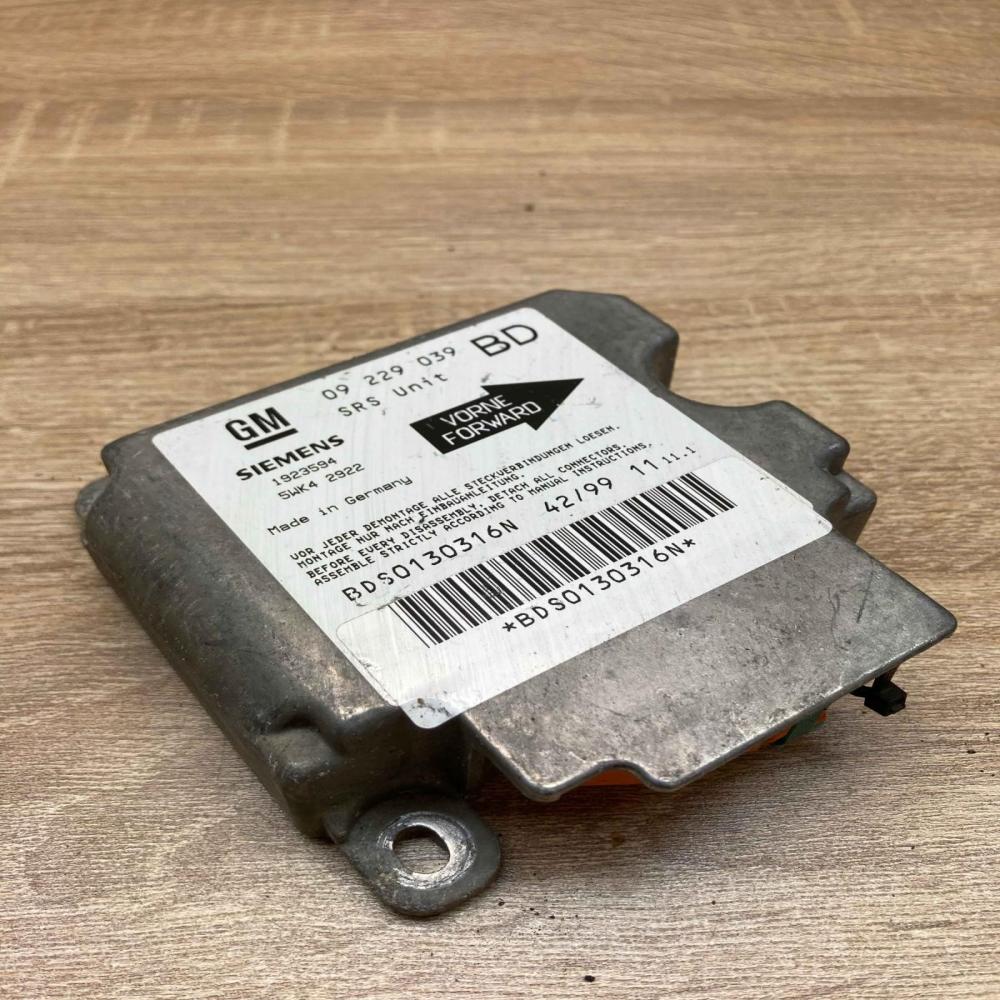 09229039 5WK42922 BD Used Airbag control unit/module Opel Vectra B