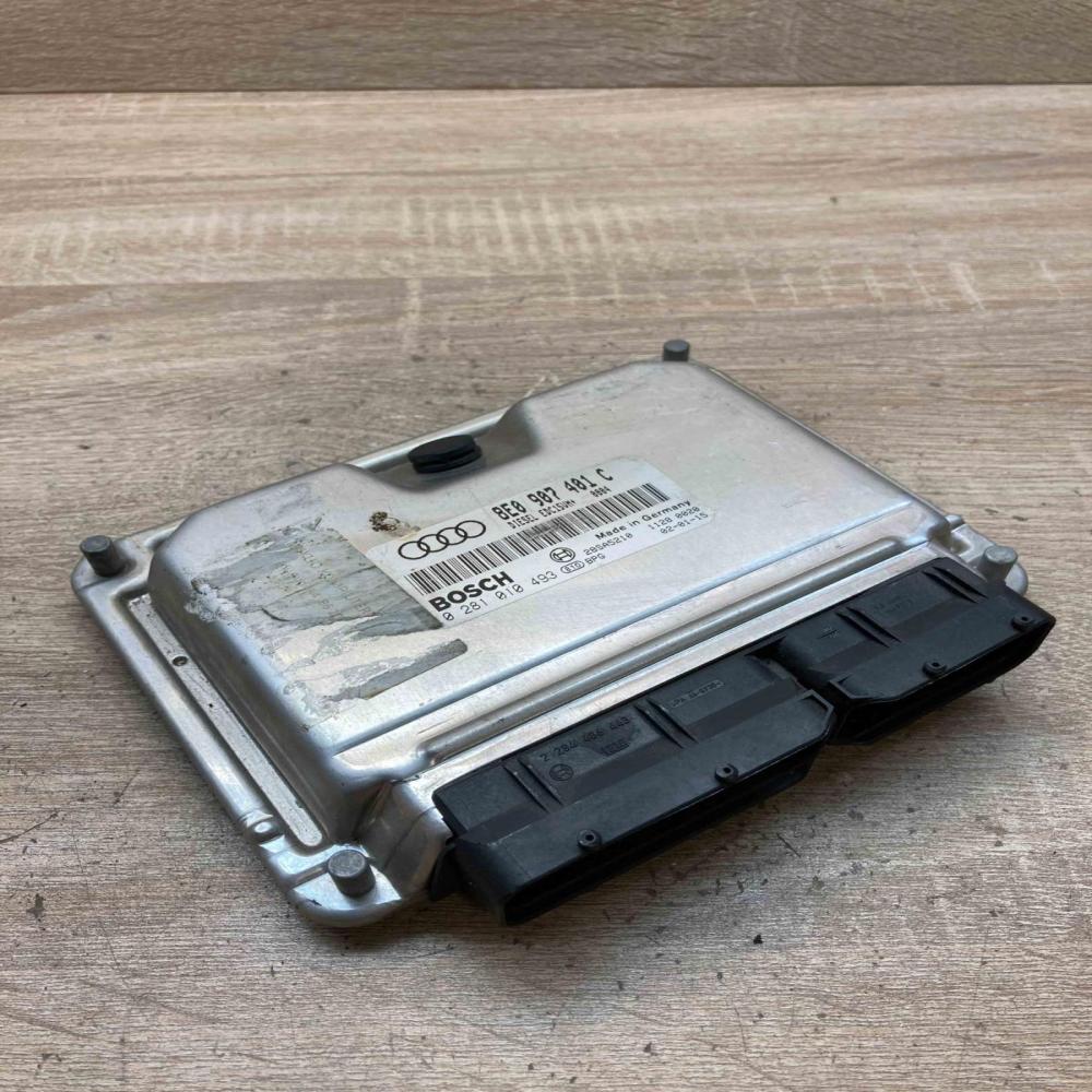 8E0907401C 0281010493 Main Engine control unit/module ECU Audi A4 S4 B6 8E 8H