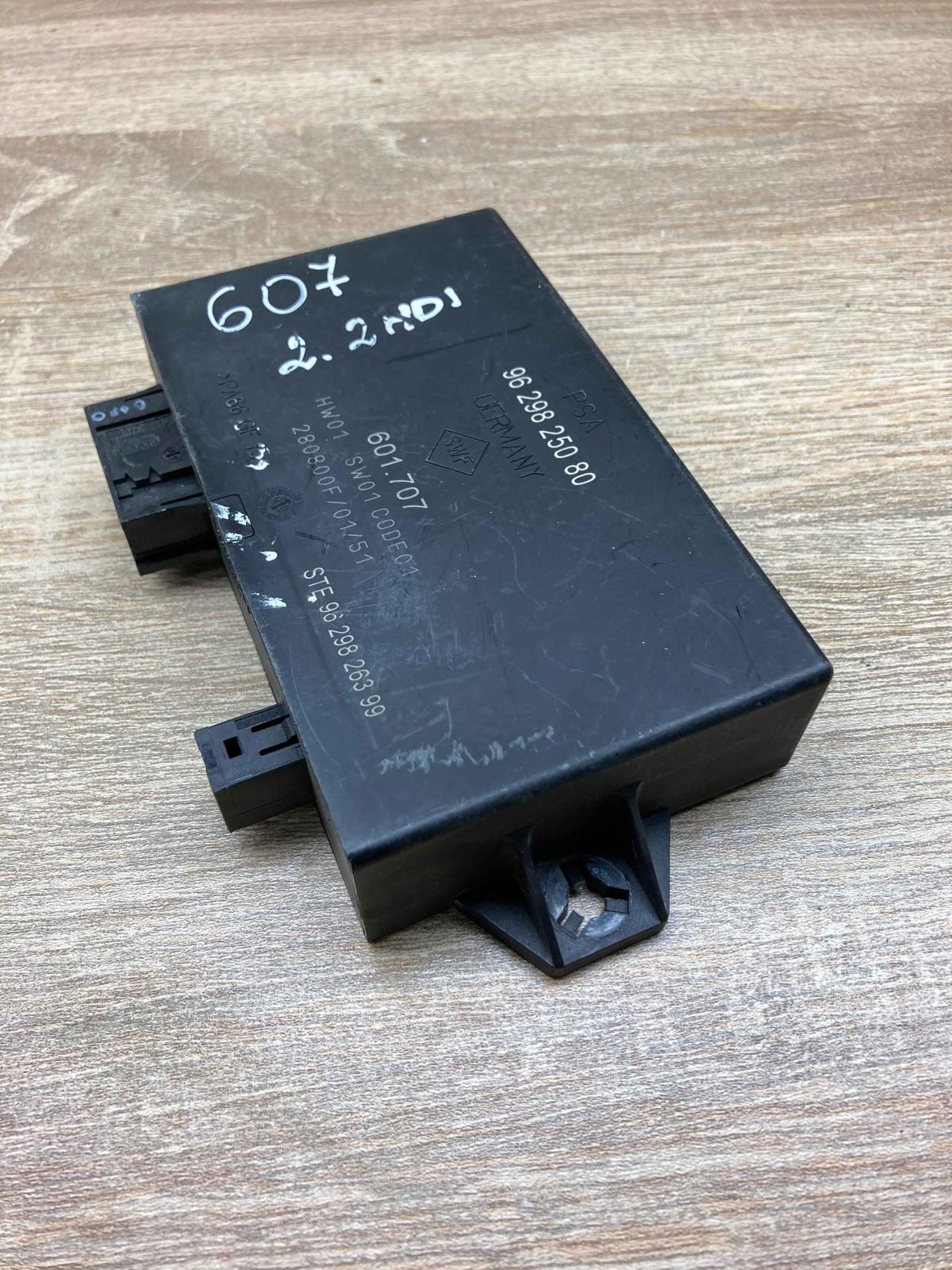 9629825080 601707 Used Parking PDC control unit/module Peugeot 607