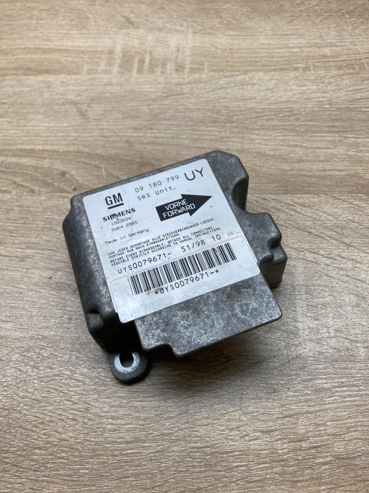 09180799 5WK42905 UY Airbag control unit/module Opel Astra G